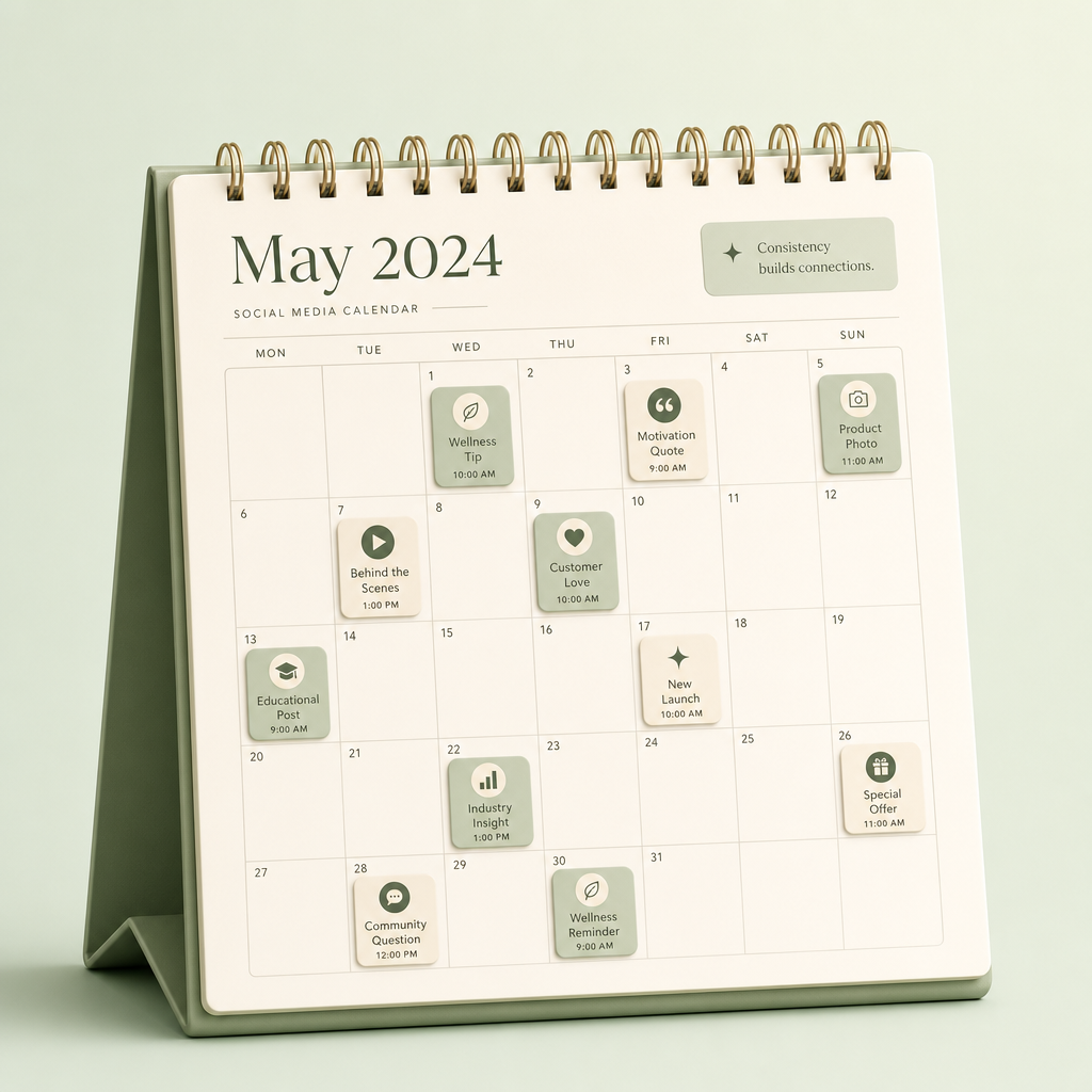 Aperçu Calendrier autopilote dans Glorixo