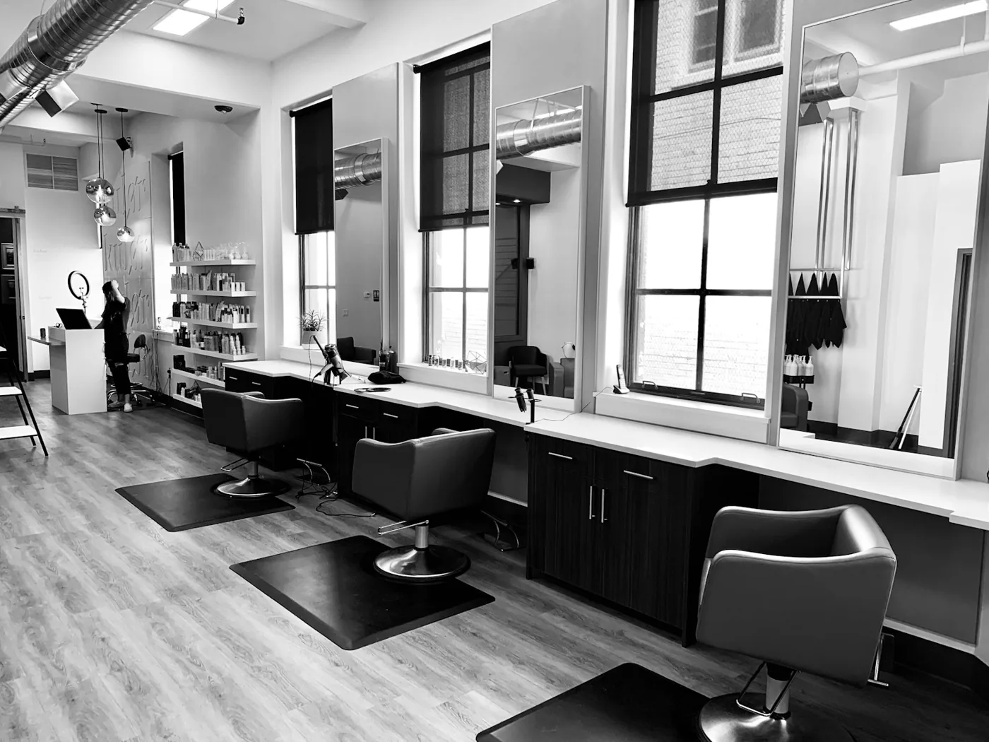 Espace de coiffure contemporain